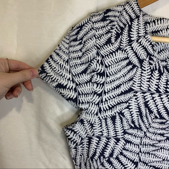 Michael Kors Fern Print Bodycon Dress - Blue and White - Picture 4 of 7